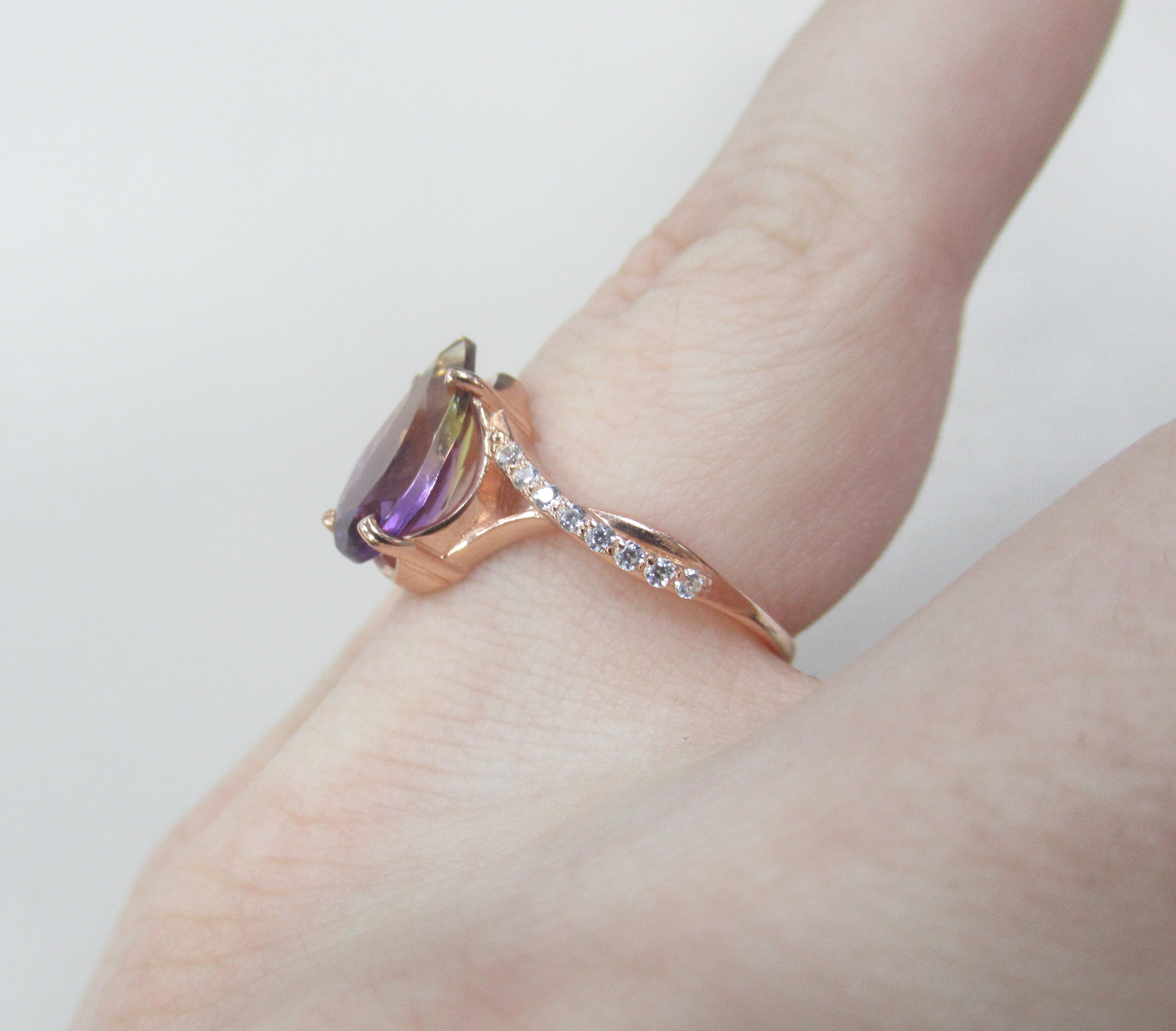 Серебряное кольцо с аметрином